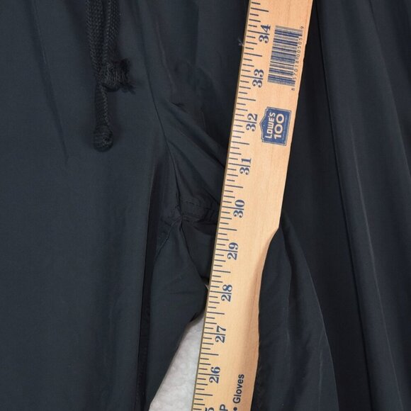 Vintage Y2K Nike Women's Large Track Pants Black with White Stripes Mesh Line - Picture 6 of 7